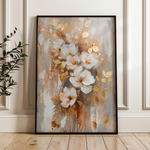 Floral 813 Canvas Art 60 x 40 cm / Black