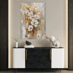 Floral 813 Canvas Art 60 x 40 cm / Black