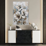 Floral 814 Canvas Art 60 x 40 cm / Black