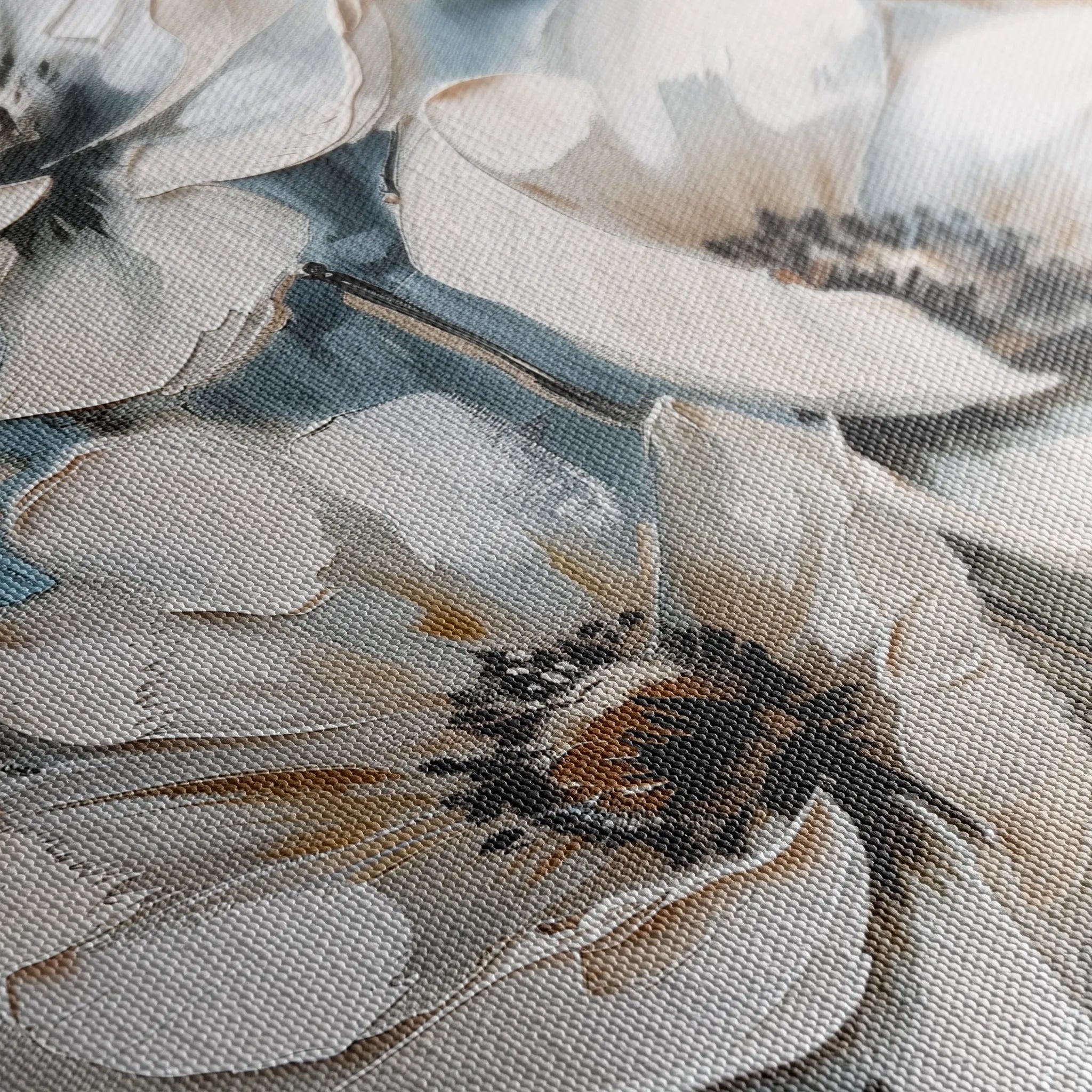 Floral 814 Canvas Art 60 x 40 cm / Black