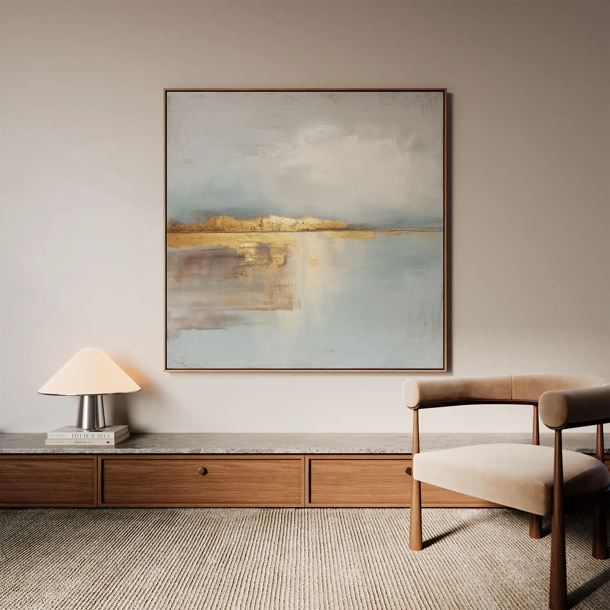 Abstract 815 Canvas Art 60 x 60 cm / Black