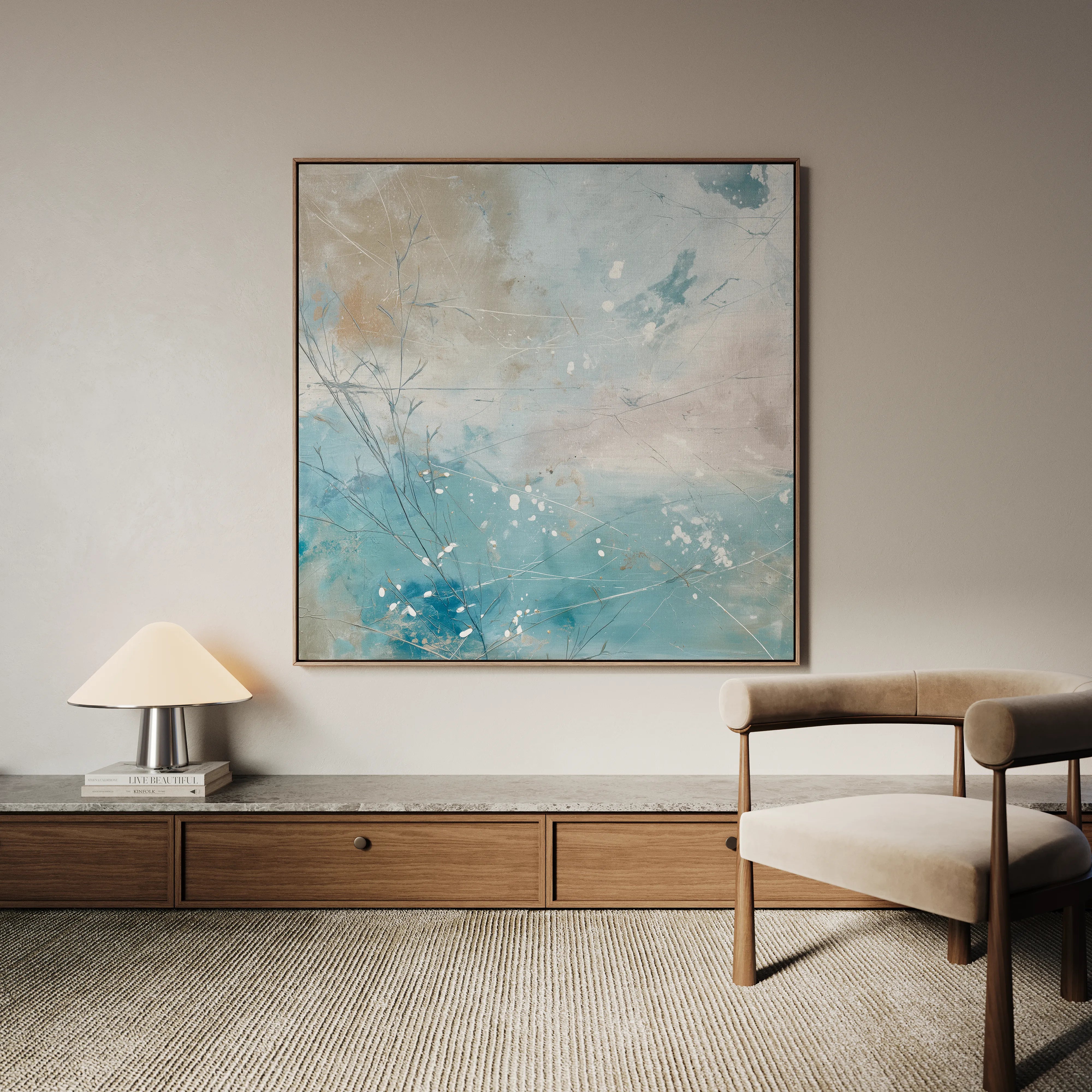 Abstract 816 Canvas Art 60 x 60 cm / Black