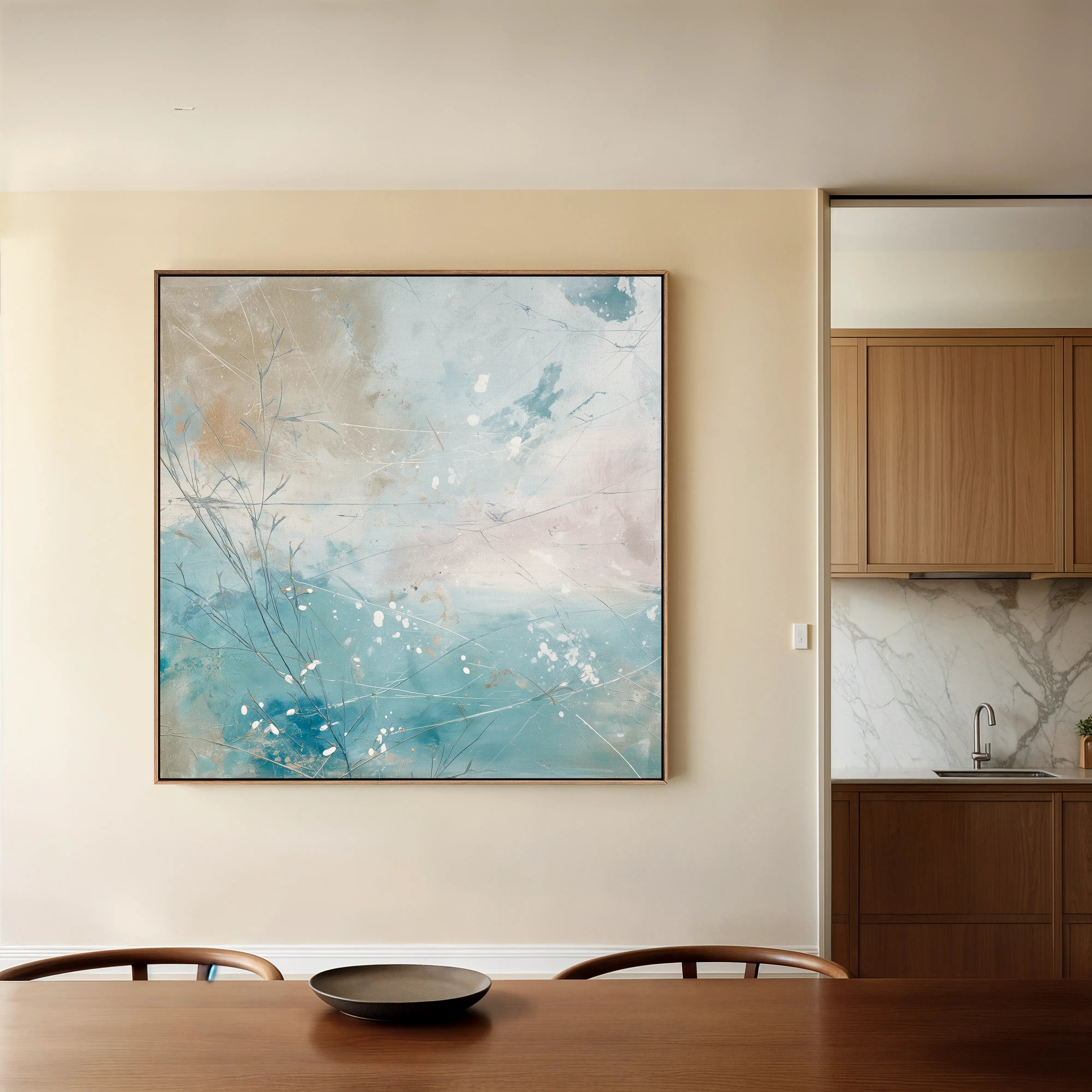 Abstract 816 Canvas Art 60 x 60 cm / Black