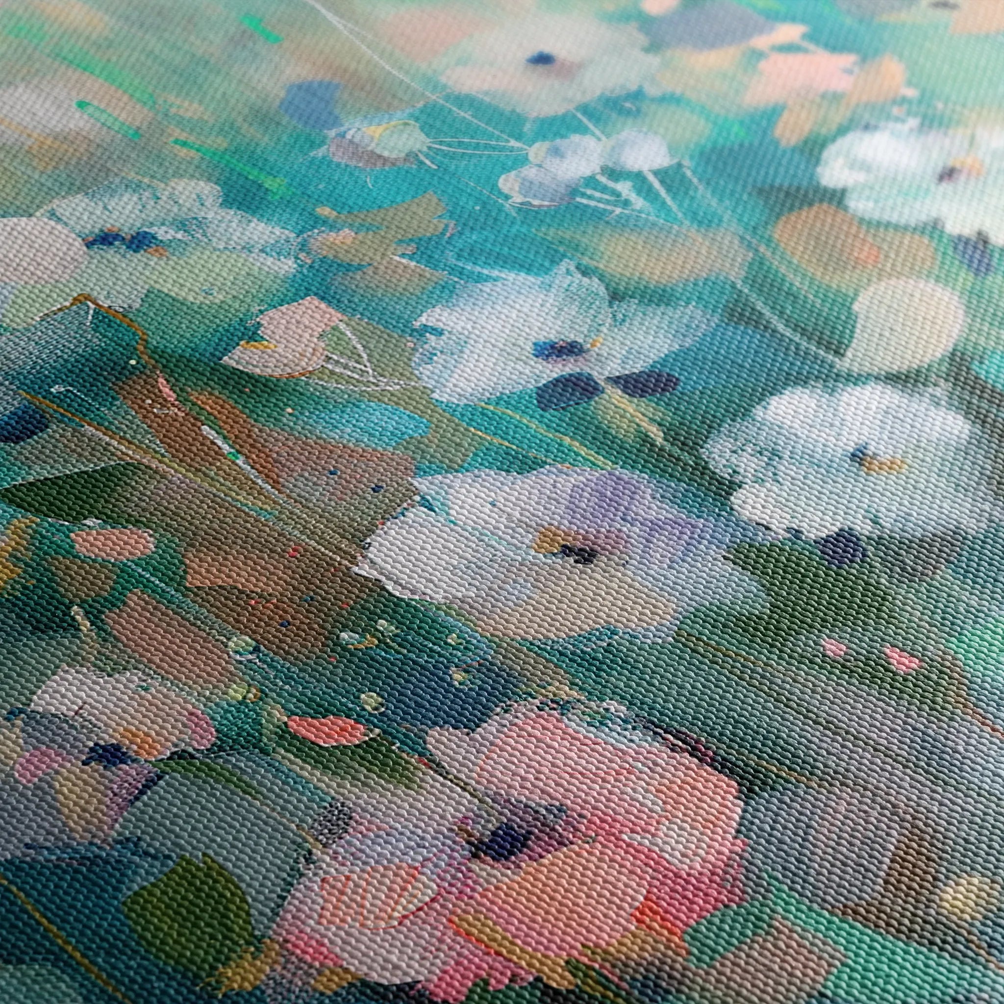 Floral 816 Canvas Art 60 x 40 cm / Black