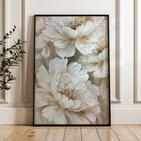 Floral 817 Canvas Art 60 x 40 cm / Black