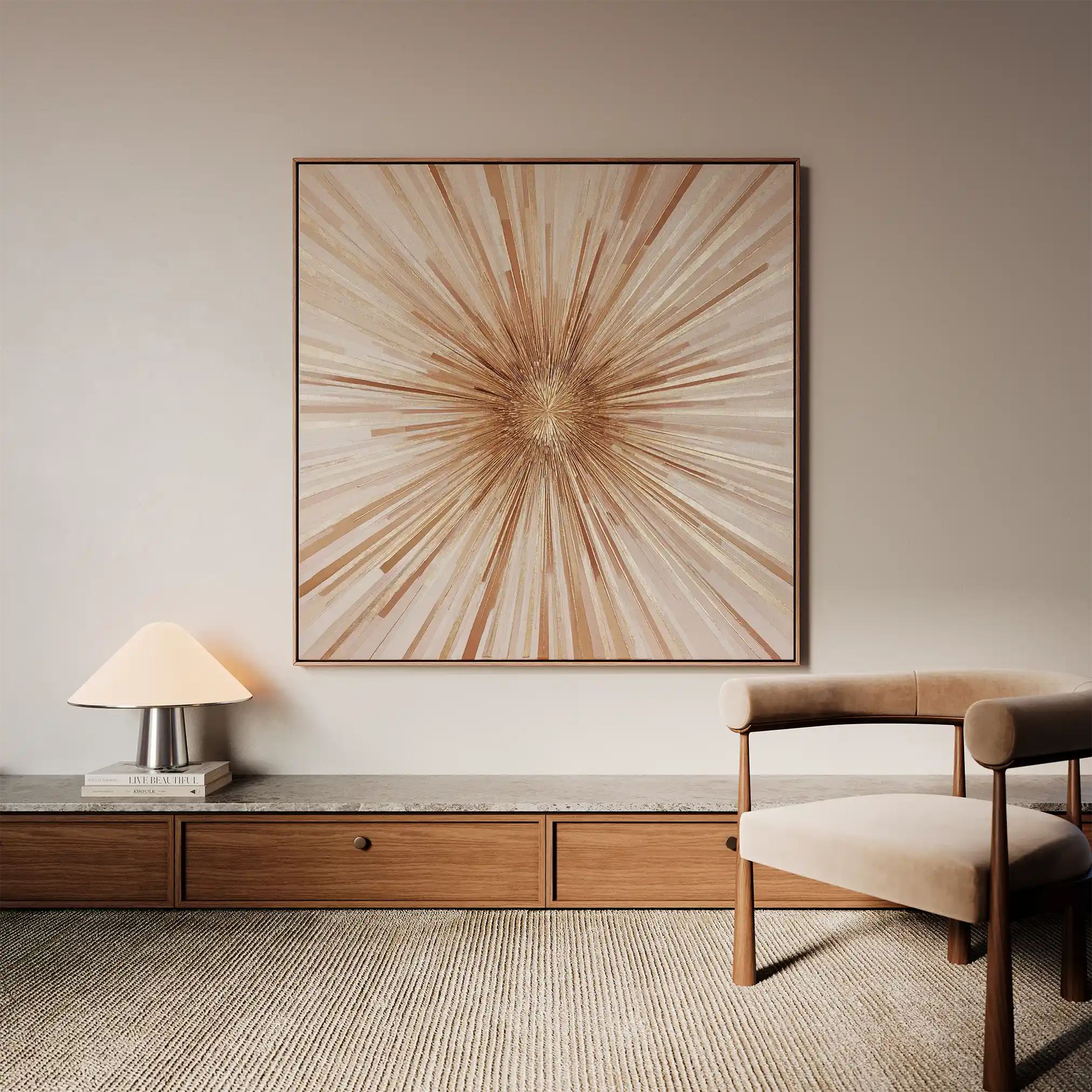 Abstract 818 Canvas Art 60 x 60 cm / Black