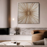 Abstract 818 Canvas Art 60 x 60 cm / Black