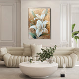 Floral 818 Canvas Art 60 x 40 cm / Black