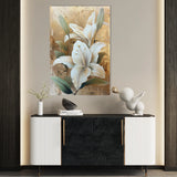 Floral 818 Canvas Art 60 x 40 cm / Black
