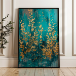 Floral 819 Canvas Art 60 x 40 cm / Black