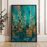 Floral 819 Canvas Art 60 x 40 cm / Black