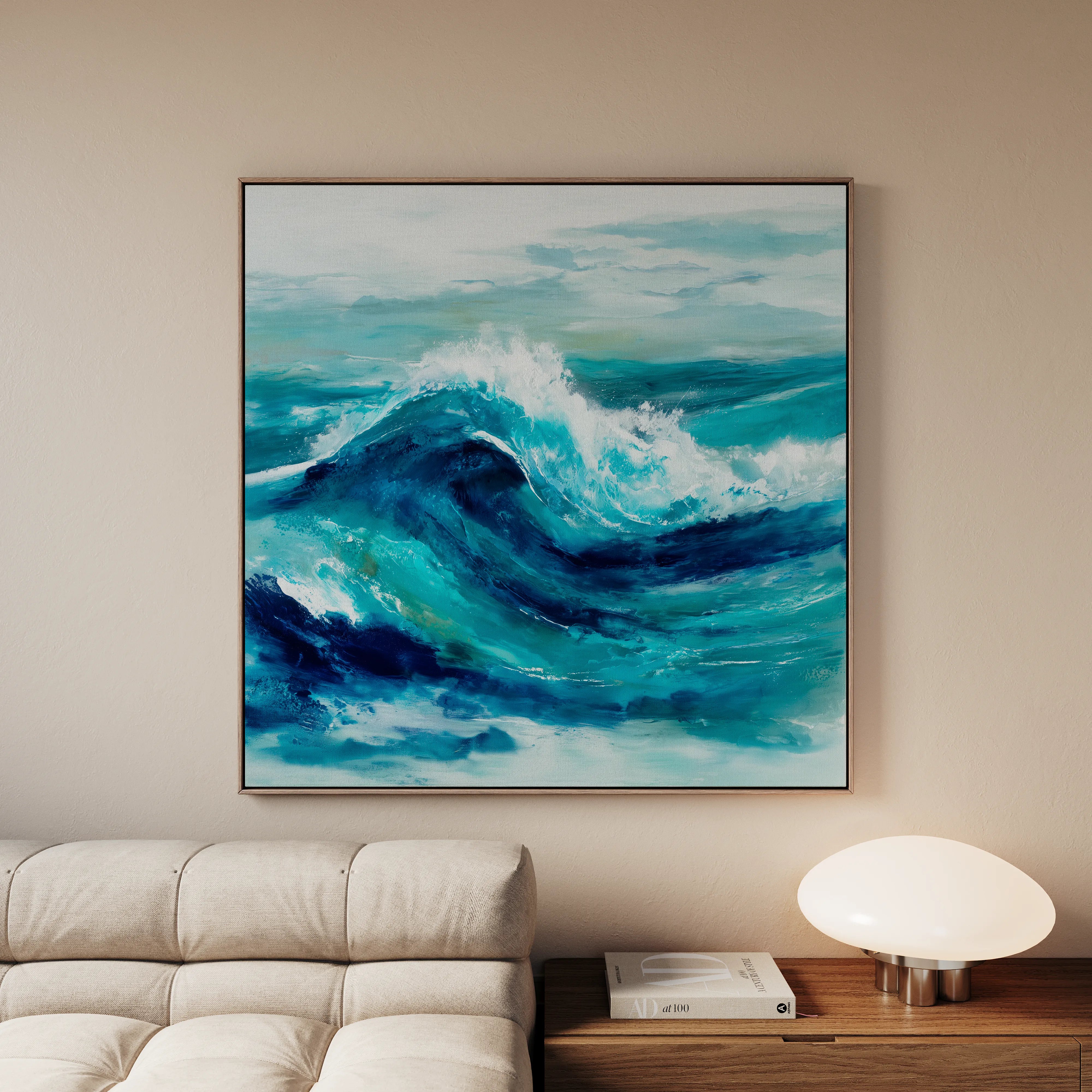 Abstract 820 Canvas Art 60 x 60 cm / Black