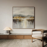 Abstract 821 Canvas Art 60 x 60 cm / Black