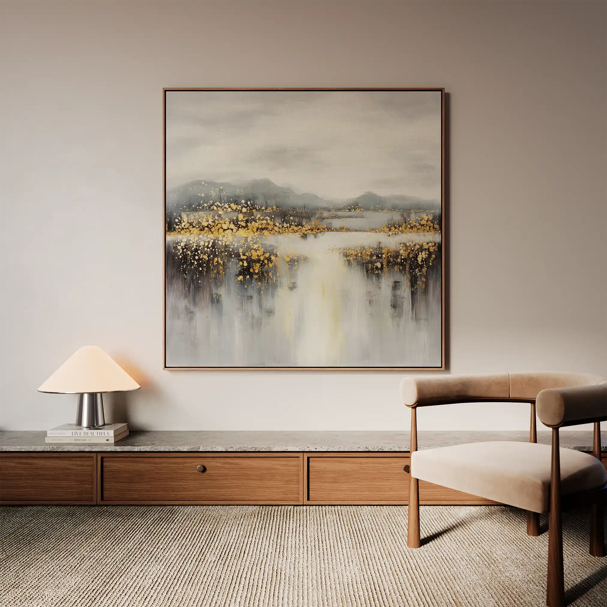 Abstract 821 Canvas Art 60 x 60 cm / Black