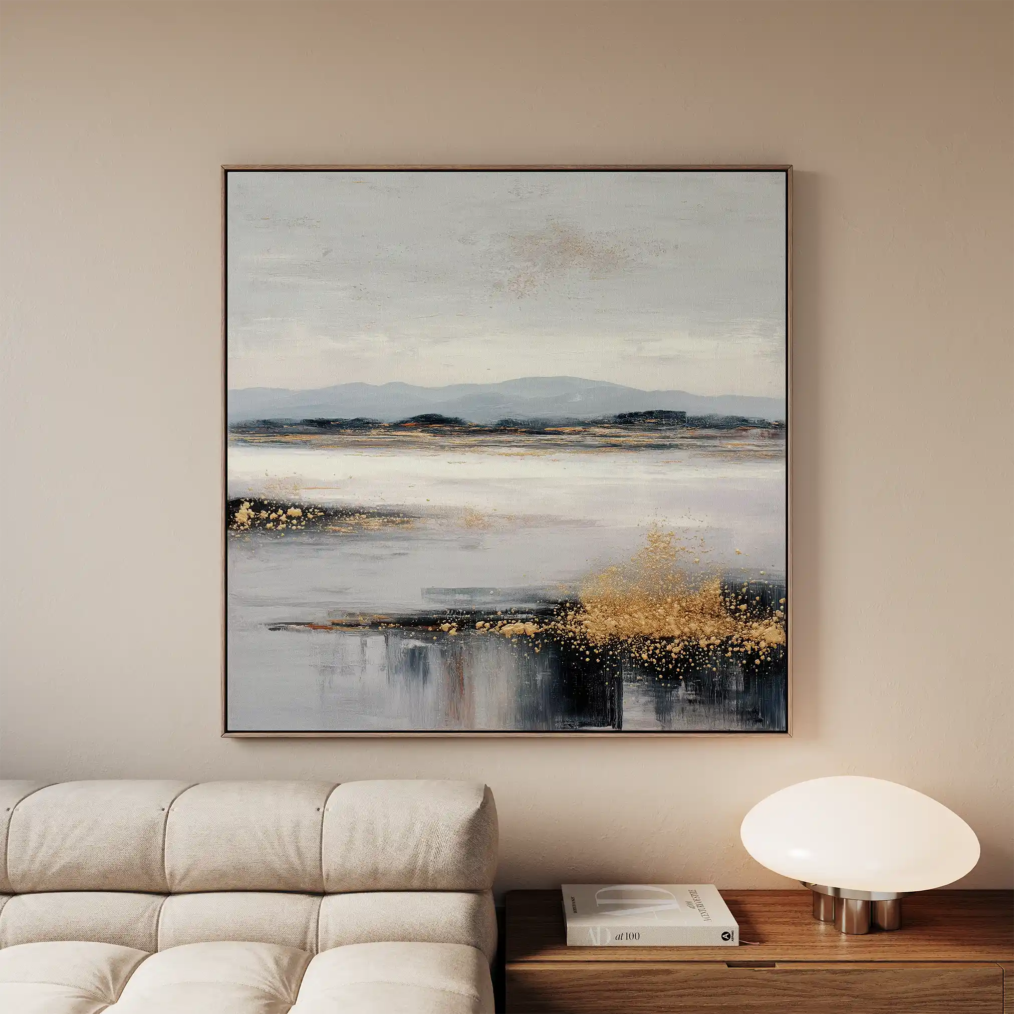 Abstract 822 Canvas Art 60 x 60 cm / Black