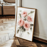 Floral 822 Canvas Art 60 x 40 cm / Black