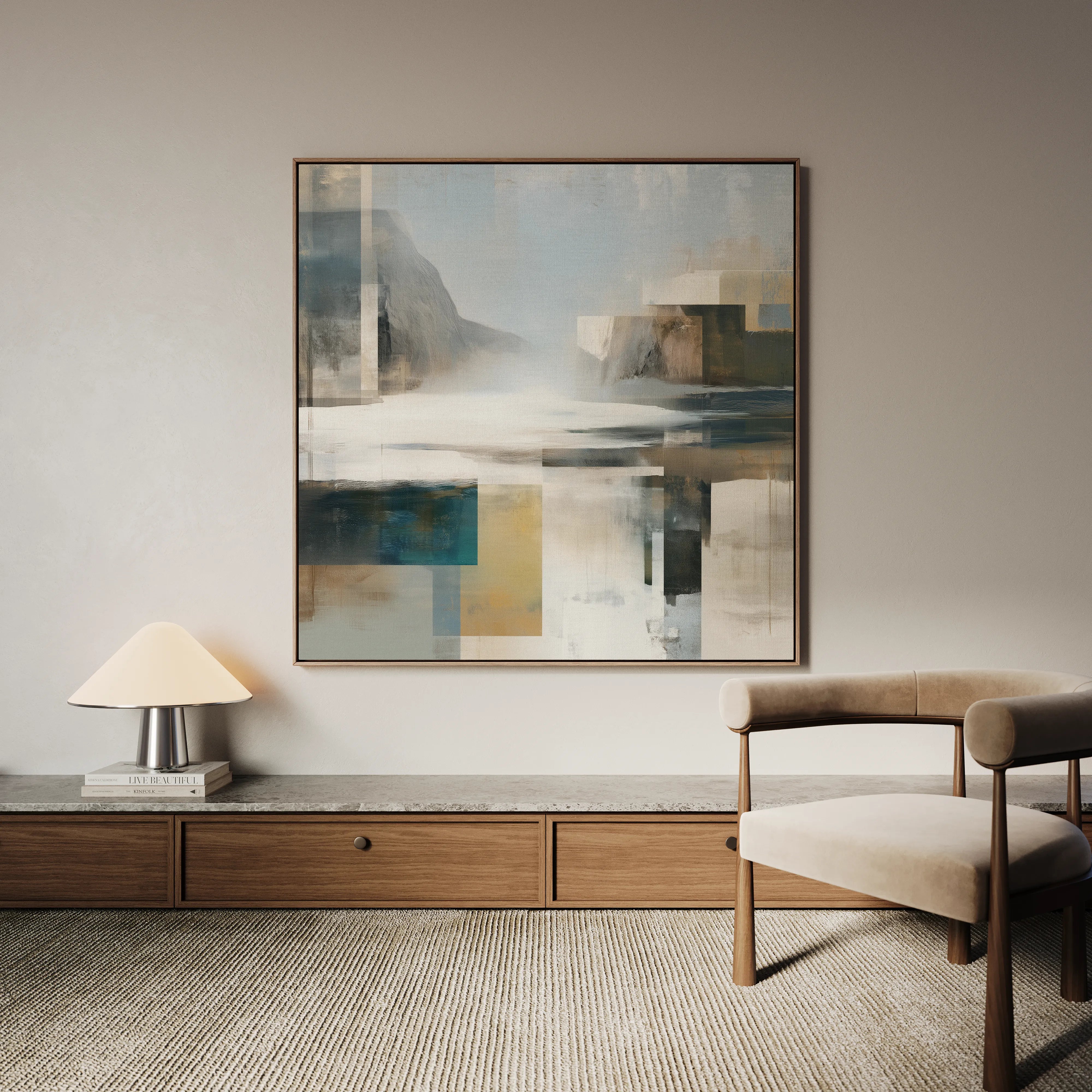 Abstract 823 Canvas Art 60 x 60 cm / Black