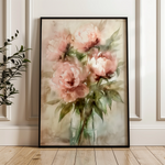 Floral 823 Canvas Art 60 x 40 cm / Black