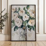 Floral 824 Canvas Art 60 x 40 cm / Black