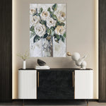 Floral 824 Canvas Art 60 x 40 cm / Black