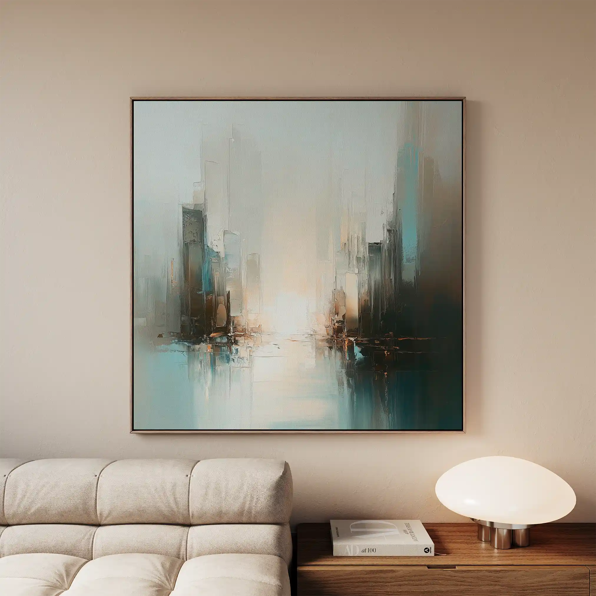 Abstract 825 Canvas Art 60 x 60 cm / Black