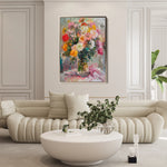 Floral 825 Canvas Art 60 x 40 cm / Black