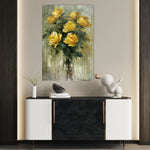 Floral 826 Canvas Art 60 x 40 cm / Black