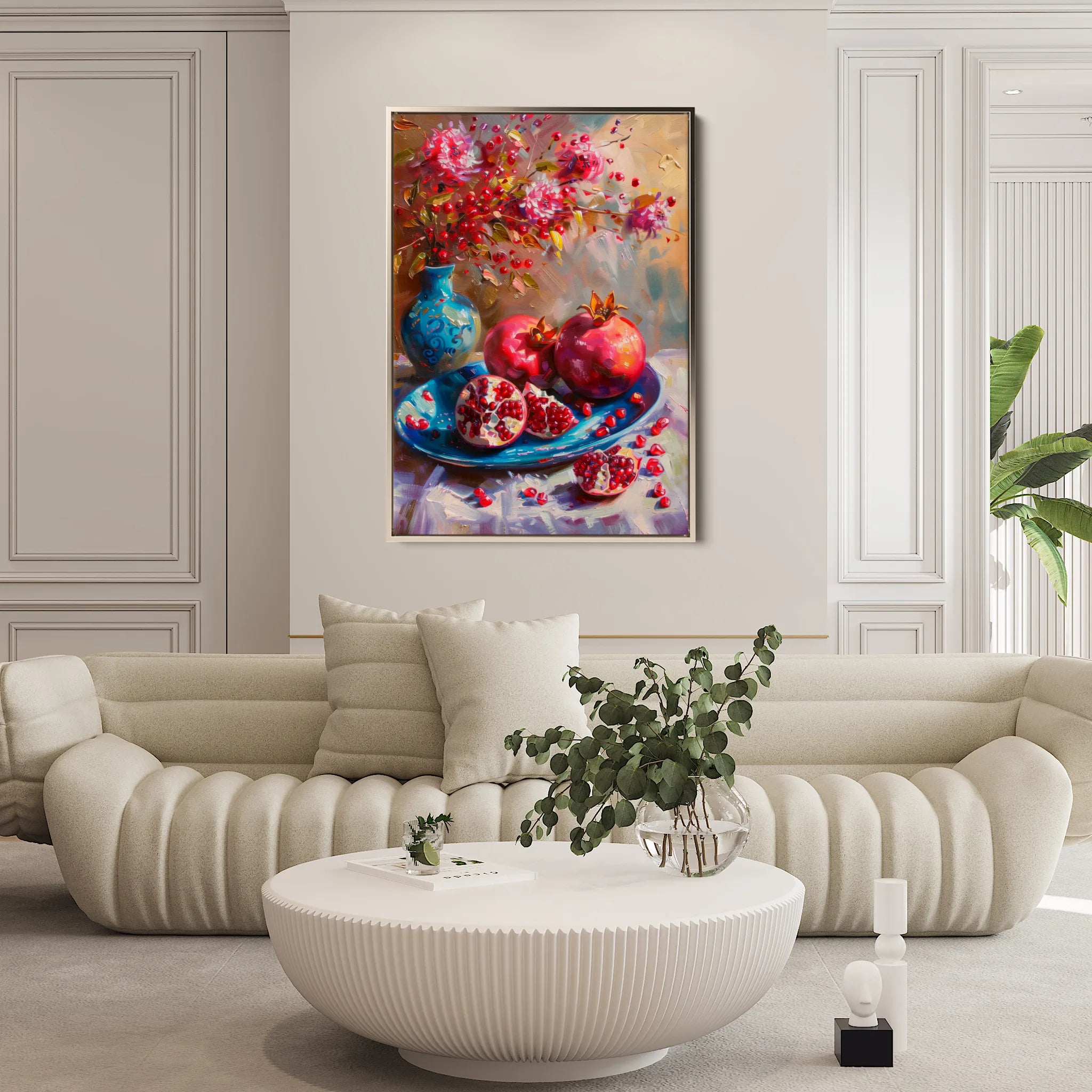 Floral 828 Canvas Art 60 x 40 cm / Black