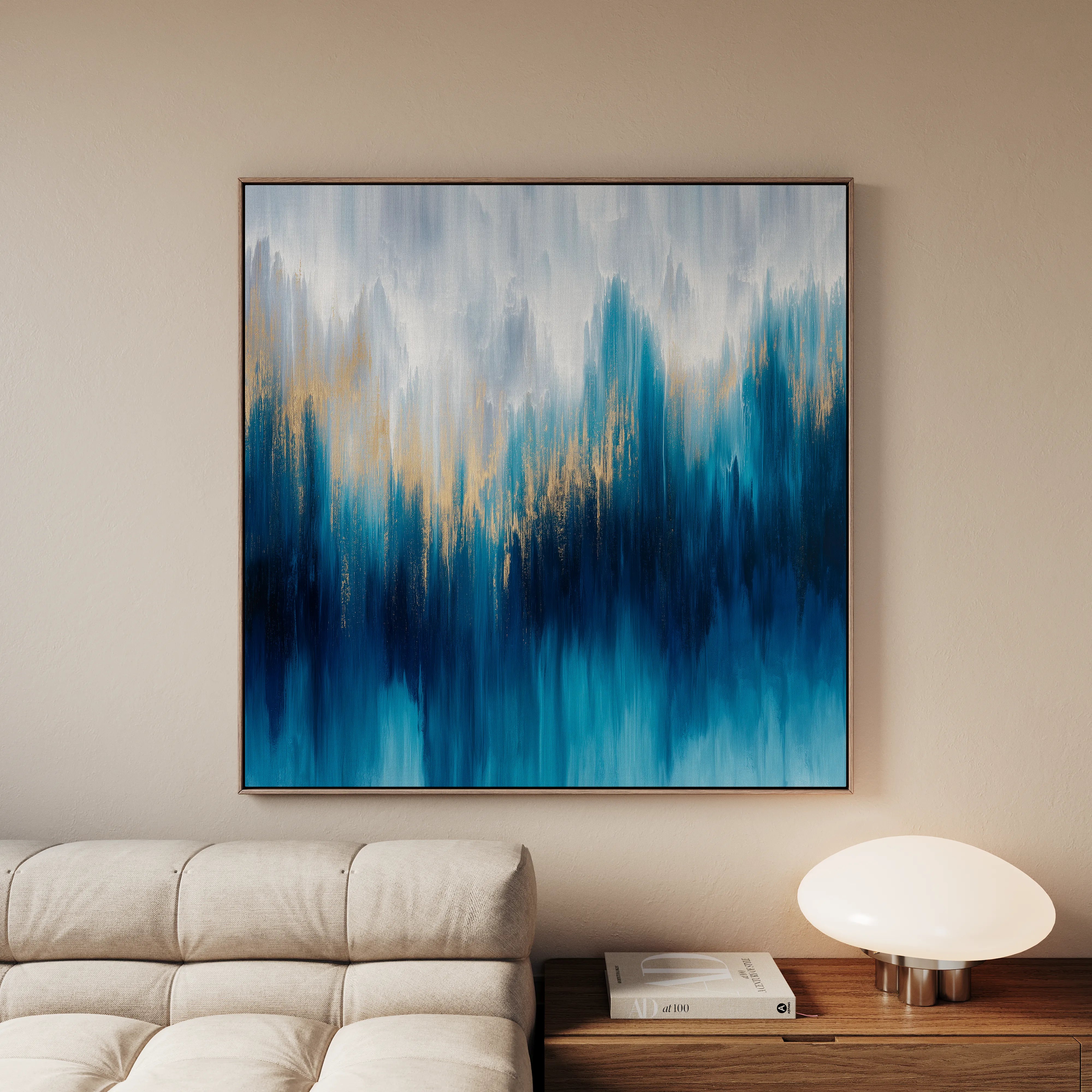 Abstract 830 Canvas Art 60 x 60 cm / Black