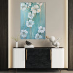 Floral 832 Canvas Art 60 x 40 cm / Black