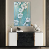 Floral 832 Canvas Art 60 x 40 cm / Black