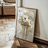 Floral 833 Canvas Art 60 x 40 cm / Black