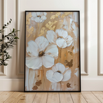 Floral 834 Canvas Art 60 x 40 cm / Black