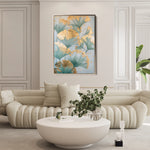 Floral 836 Canvas Art 60 x 40 cm / Black
