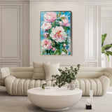 Floral 837 Canvas Art 60 x 40 cm / Black