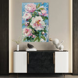Floral 837 Canvas Art 60 x 40 cm / Black