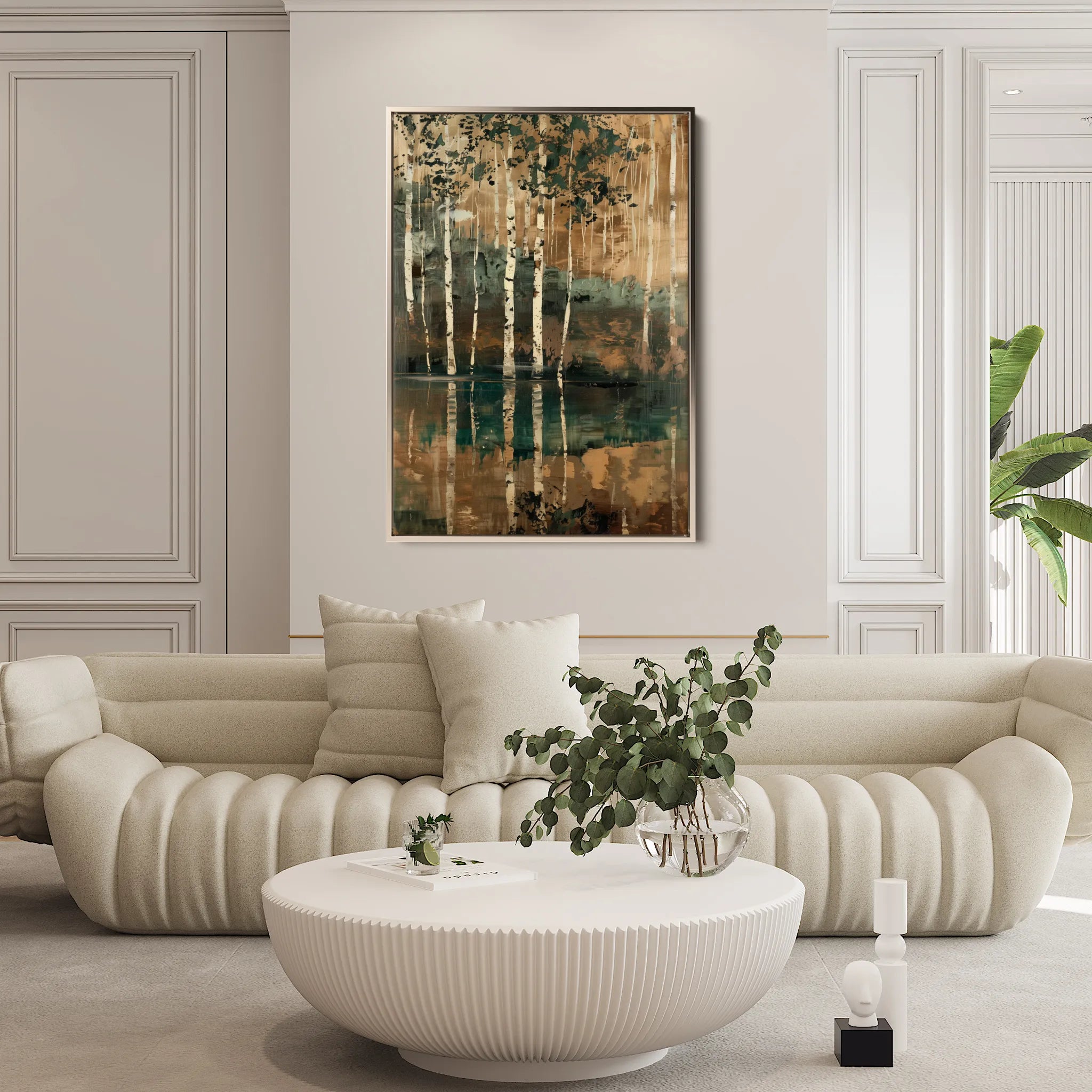 Floral 838 Canvas Art 60 x 40 cm / Black