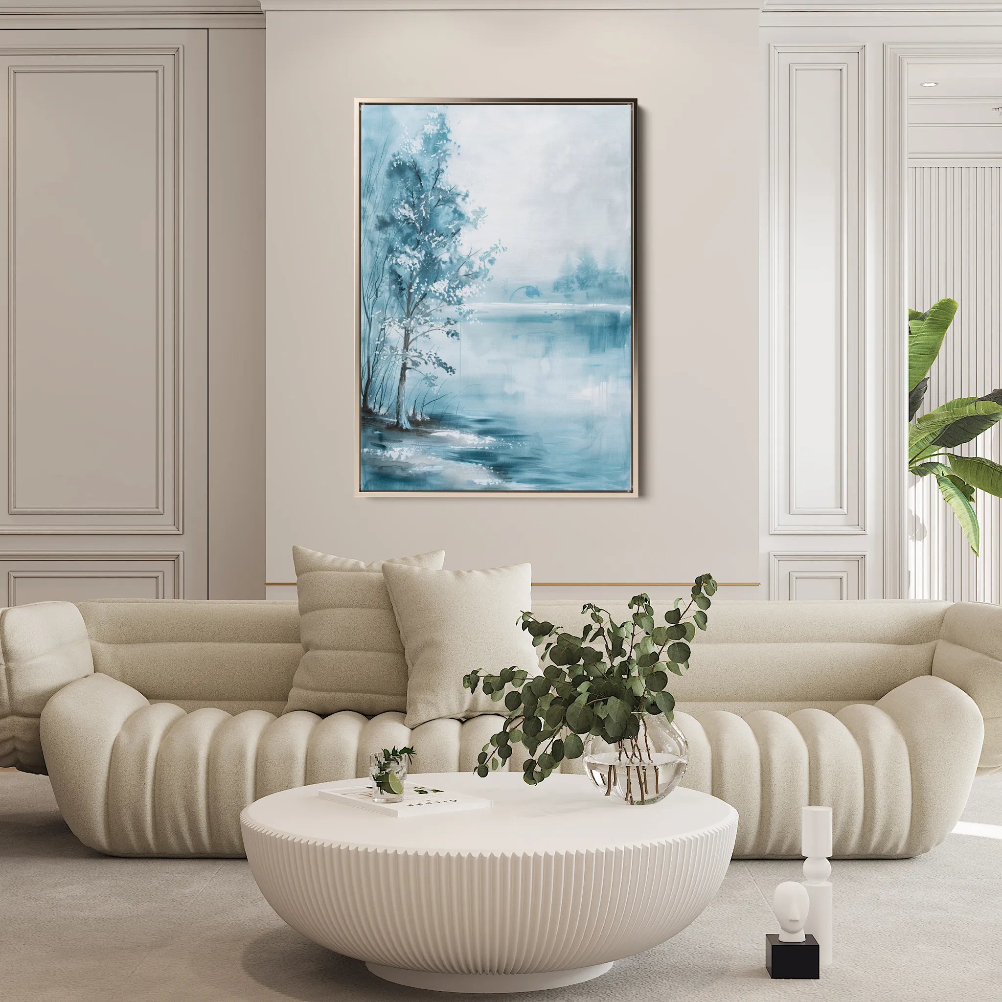 Floral 839 Canvas Art 60 x 40 cm / Black
