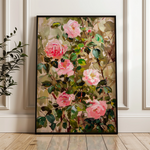 Floral 840 Canvas Art 60 x 40 cm / Black