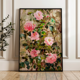 Floral 840 Canvas Art 60 x 40 cm / Black