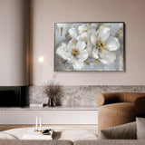 Floral 842 Canvas Art 60 x 40 cm / Black