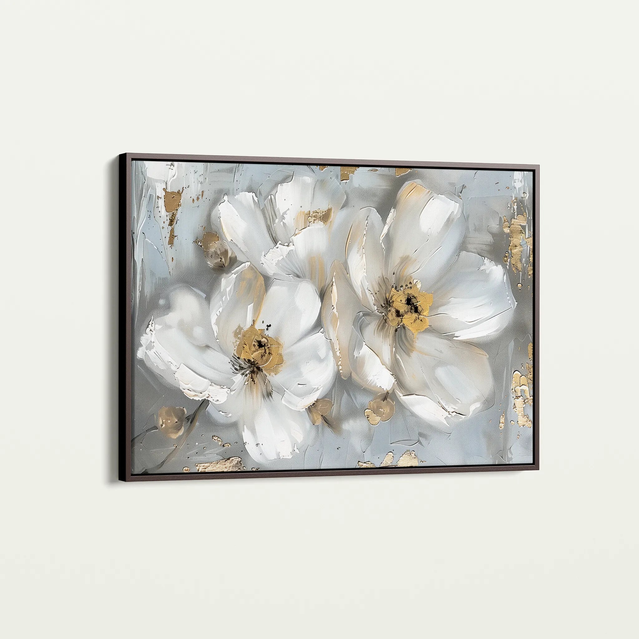 Floral 842 Canvas Art 60 x 40 cm / Black