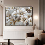 Floral 843 Canvas Art 60 x 40 cm / Black