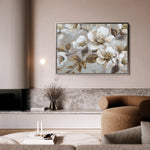 Floral 843 Canvas Art 60 x 40 cm / Black