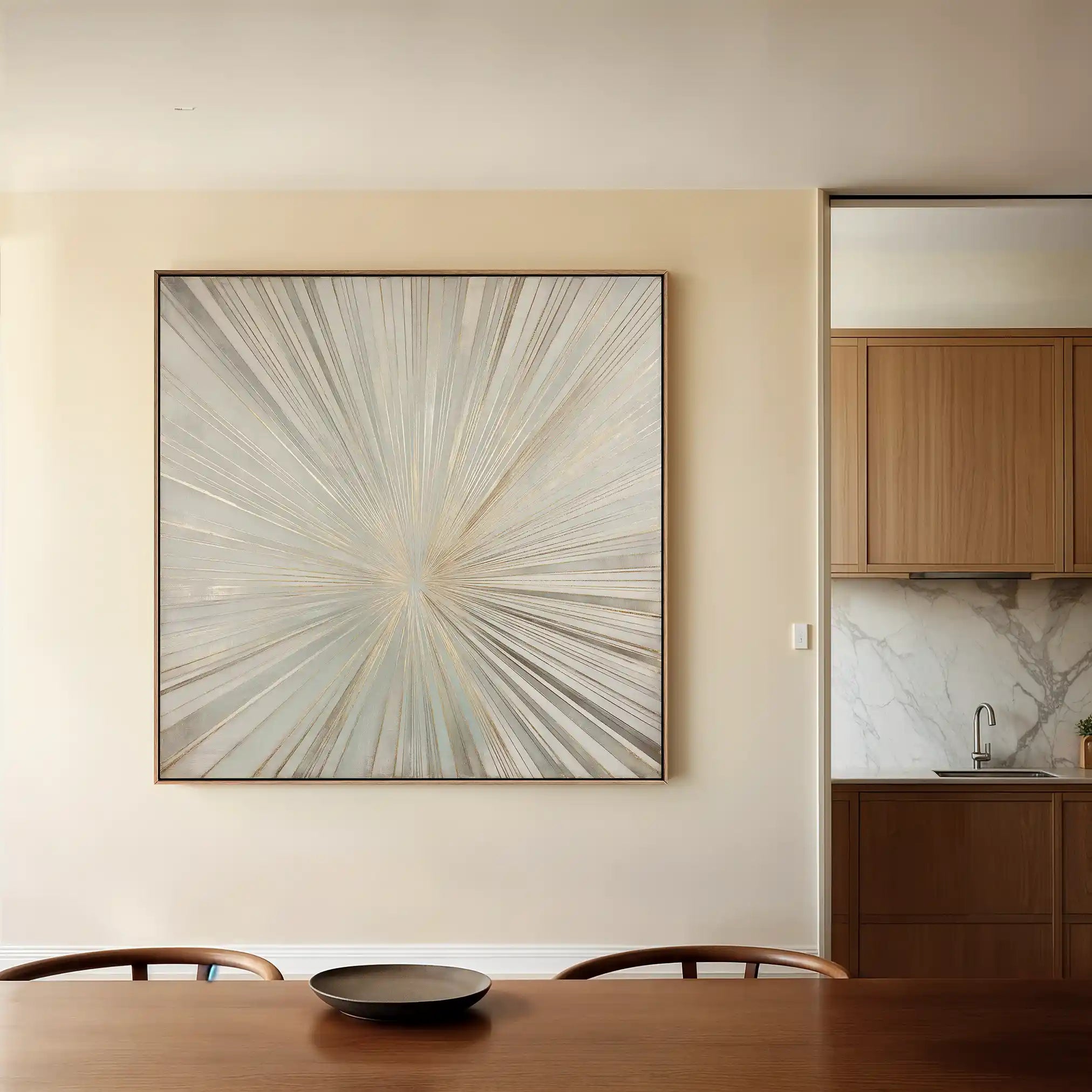 Abstract 845 Canvas Art 60 x 60 cm / Black