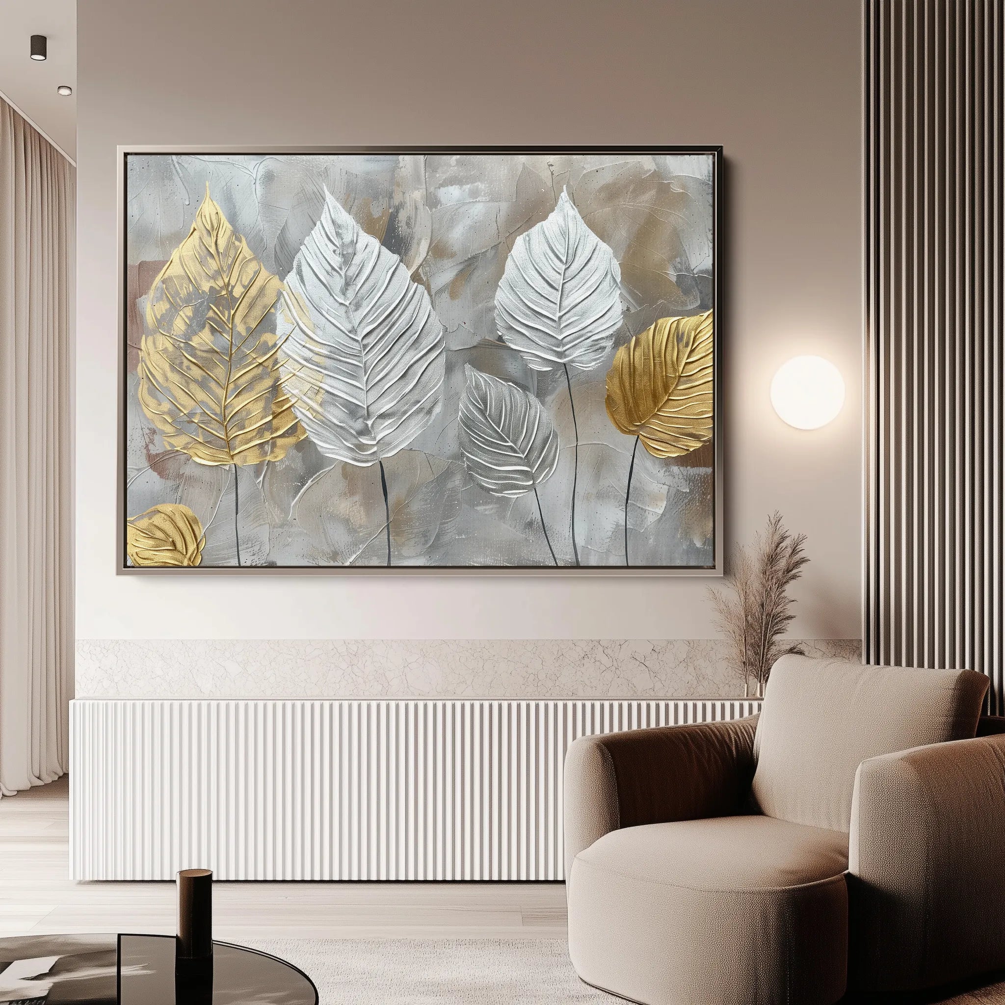 Floral 845 Canvas Art 60 x 40 cm / Black