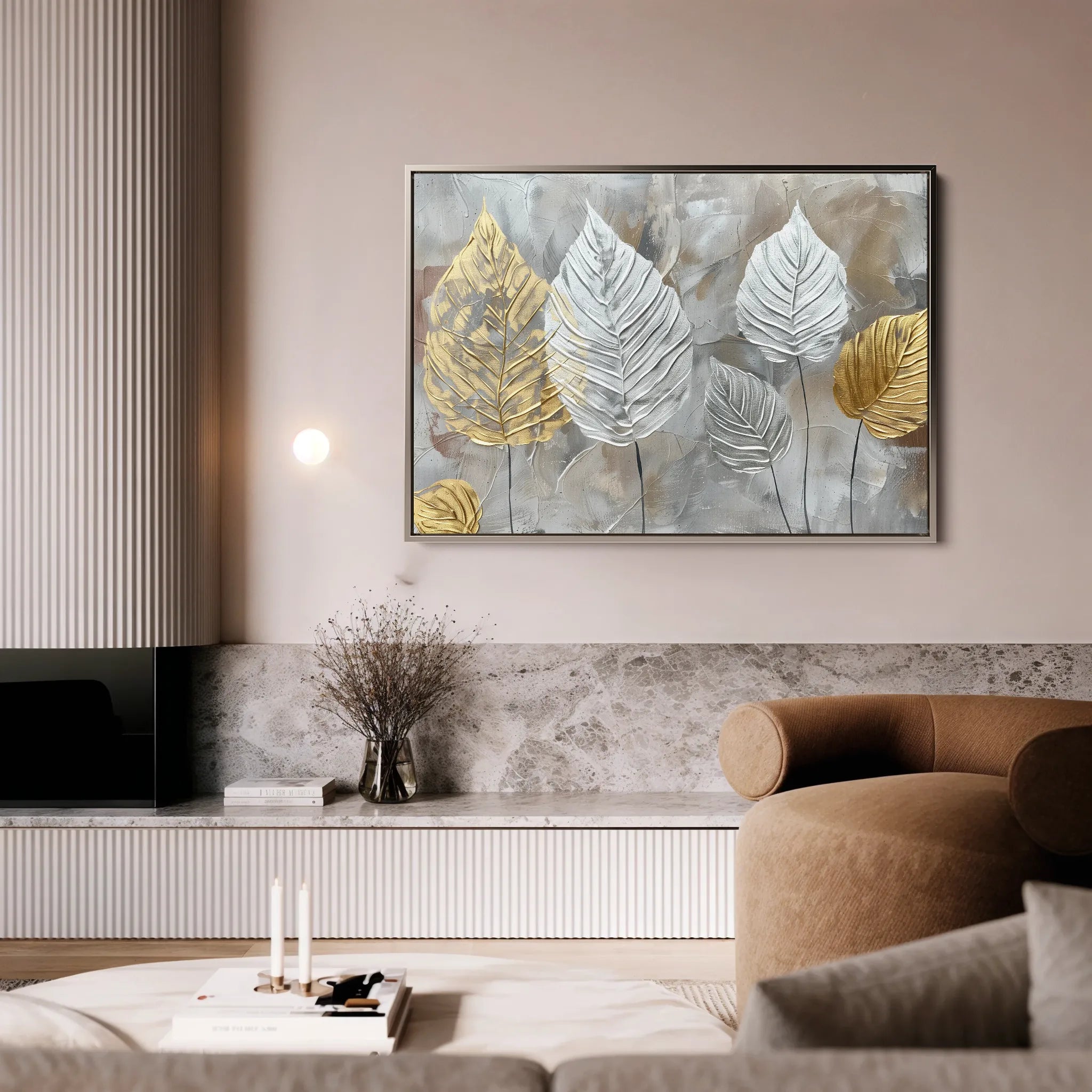 Floral 845 Canvas Art 60 x 40 cm / Black