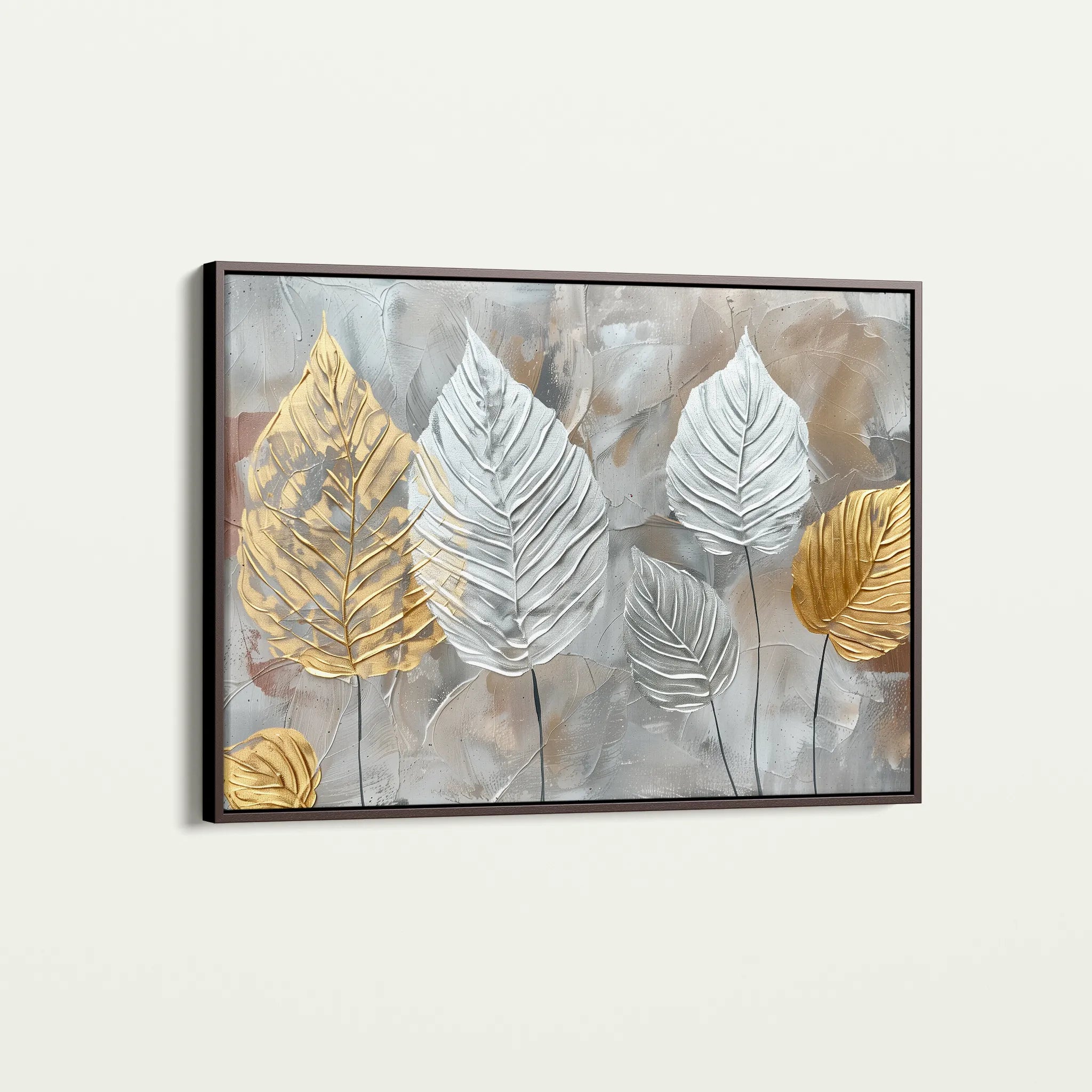 Floral 845 Canvas Art 60 x 40 cm / Black