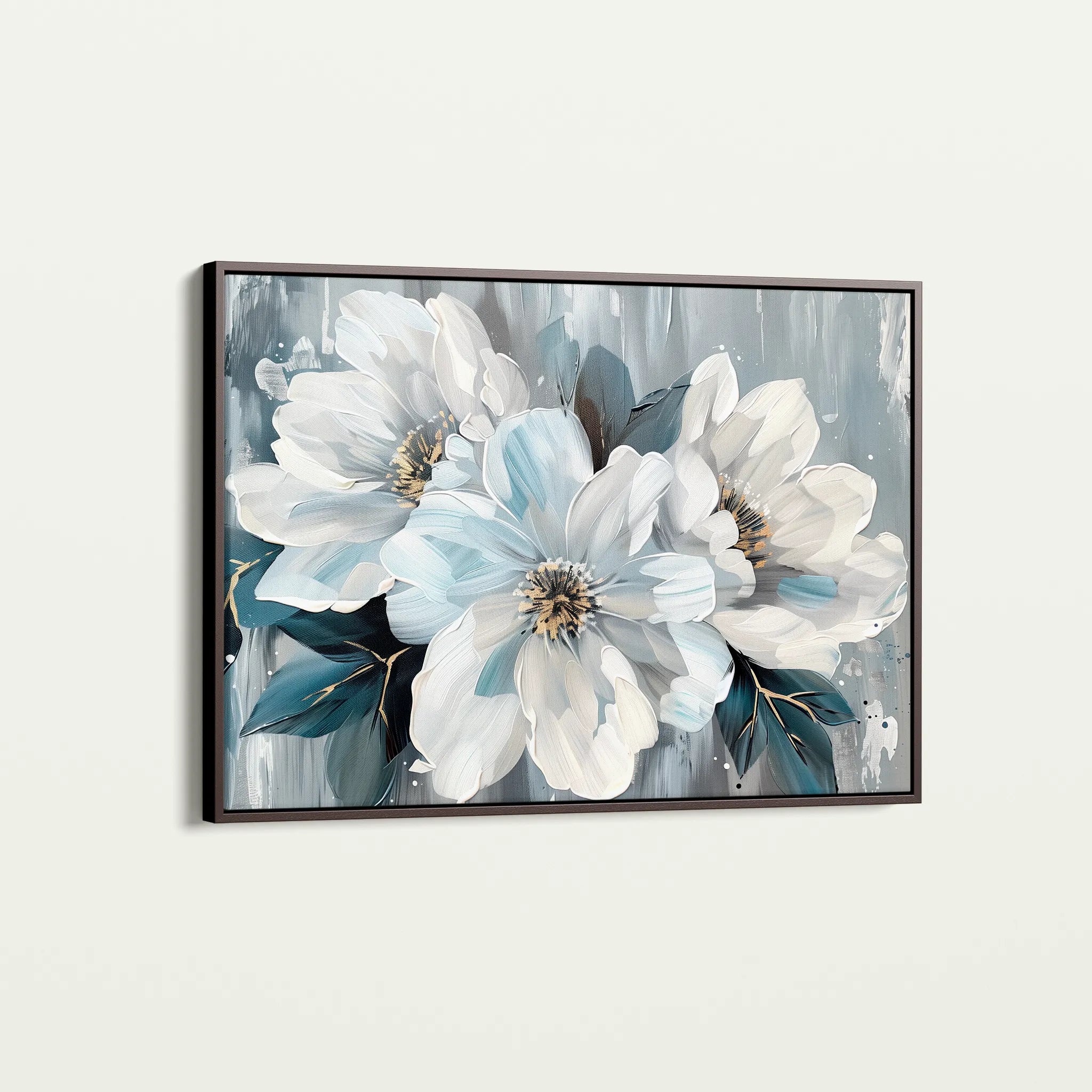 Floral 846 Canvas Art 60 x 40 cm / Black