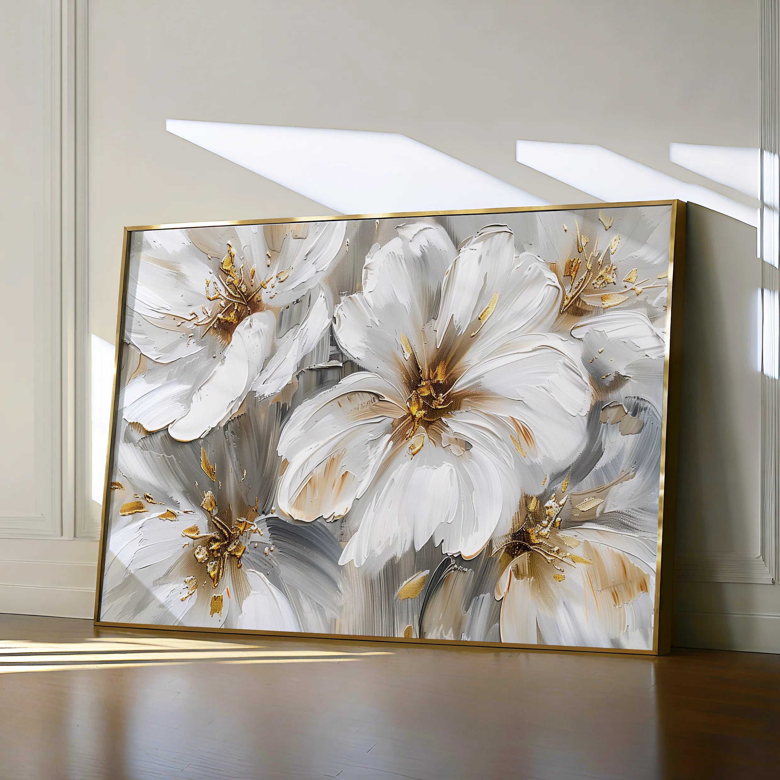 Floral 848 Canvas Art 60 x 40 cm / Black